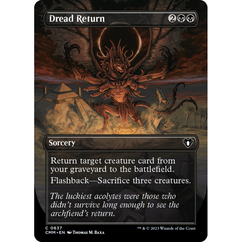 Dread Return (Borderless Alternate Art) [Commander Masters]