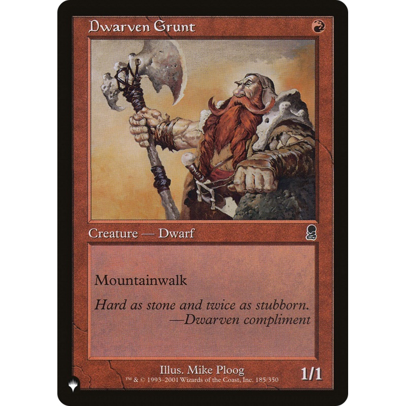 Dwarven Grunt [The List]