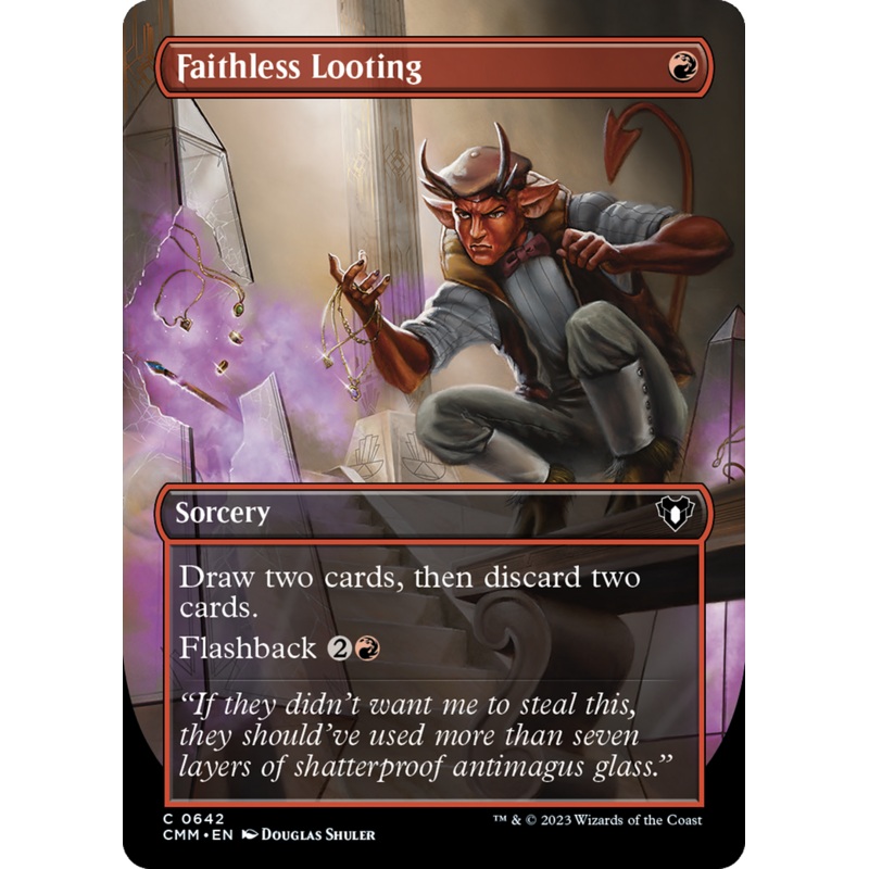 Faithless Looting (Borderless Alternate Art) [Commander Masters]