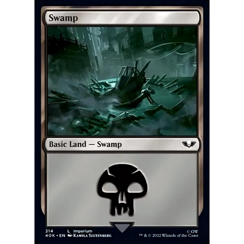 Swamp (314) (Surge Foil) [Warhammer 40,000]