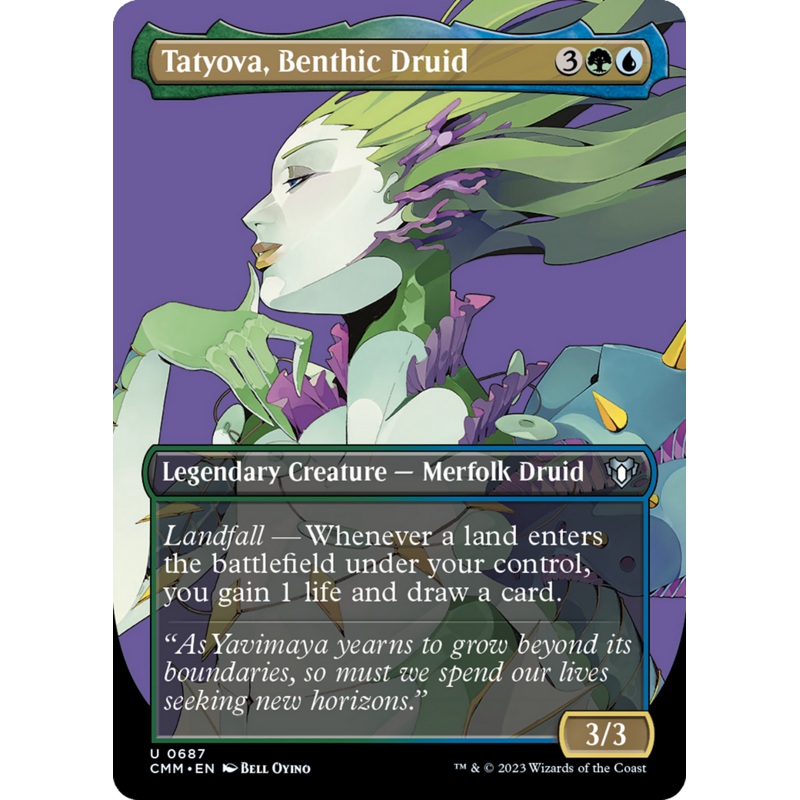 Tatyova, Benthic Druid (Borderless Profile) [Commander Masters]