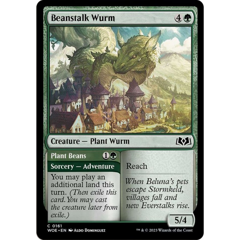 Beanstalk Wurm // Plant Beans [Wilds of Eldraine]