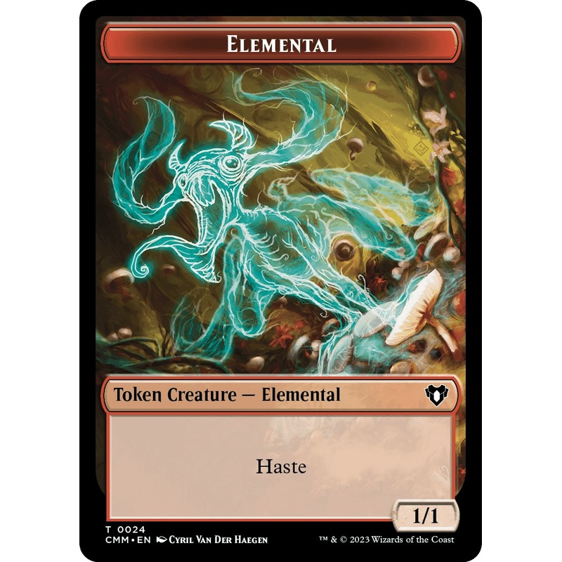 Elemental (0024) // Spider Double-Sided Token [Commander Masters Tokens]