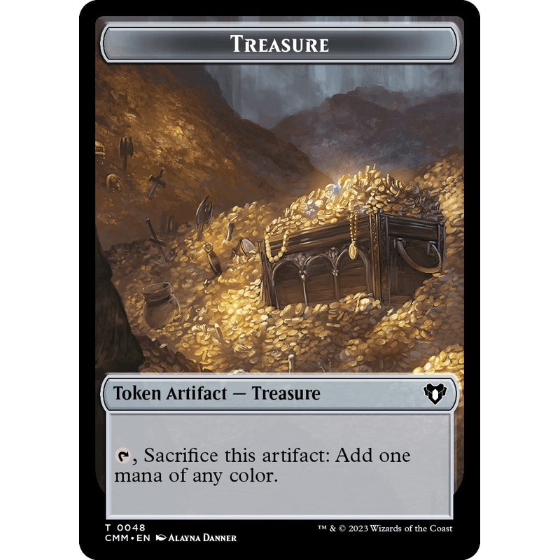 Treasure // Construct (0042) Double-Sided Token [Commander Masters Tokens]