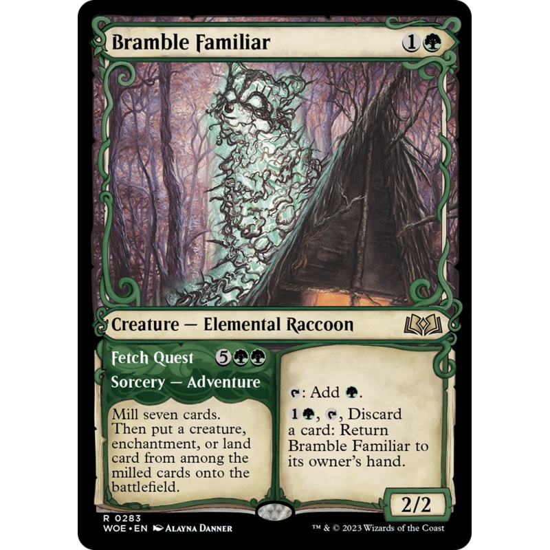 Bramble Familiar // Fetch Quest (Showcase) [Wilds of Eldraine]