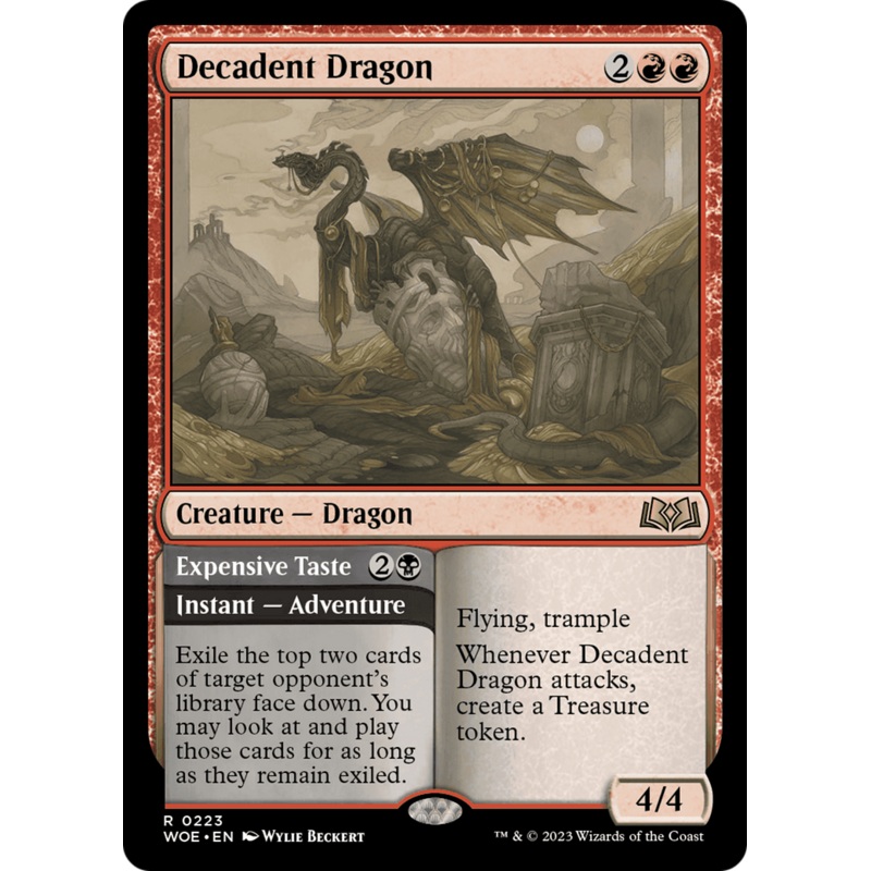 Decadent Dragon // Expensive Taste [Wilds of Eldraine]