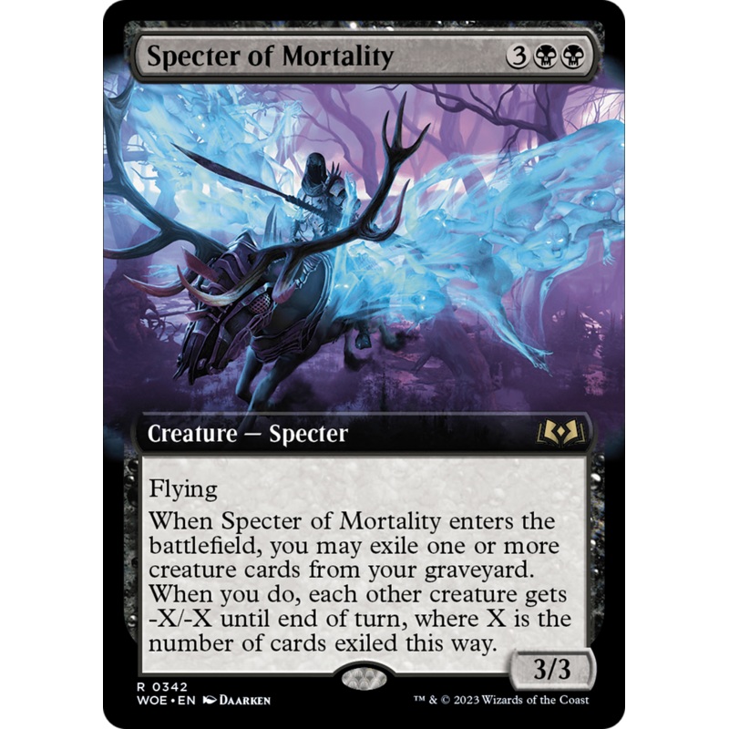 Specter of Mortality (Extended Art) [Wilds of Eldraine]