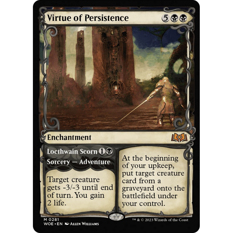 Virtue of Persistence // Locthwain Scorn (Showcase) [Wilds of Eldraine]