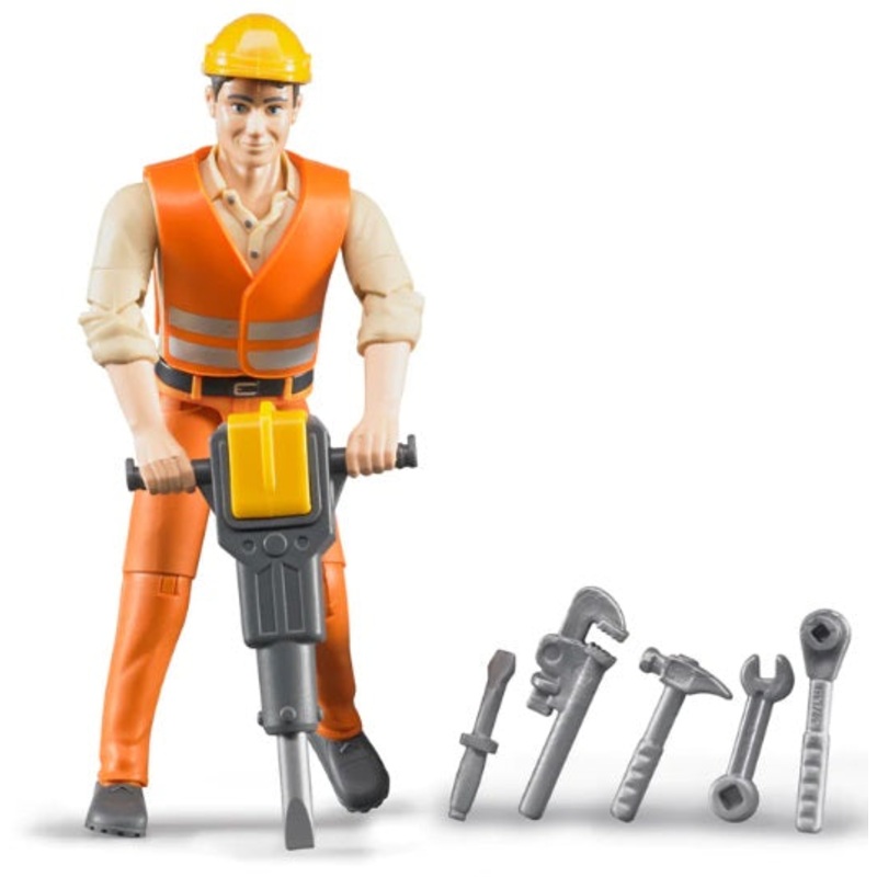 Construction Worker with Jack Hammer & Accessories