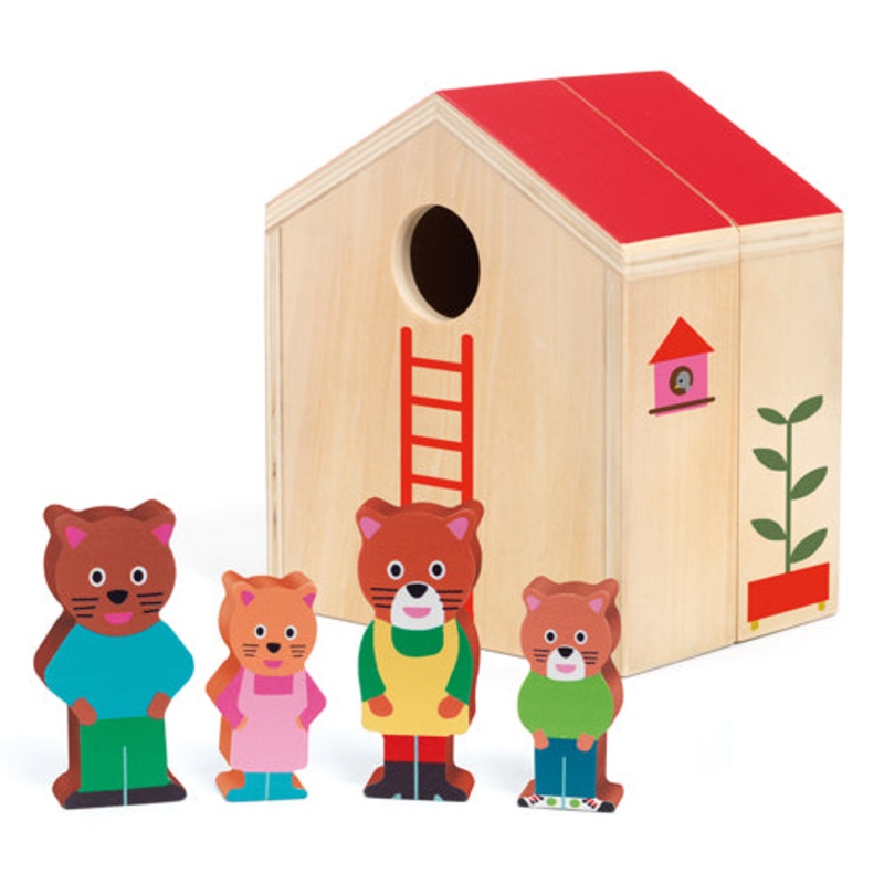 Minihouse Wooden Dollhouse Set