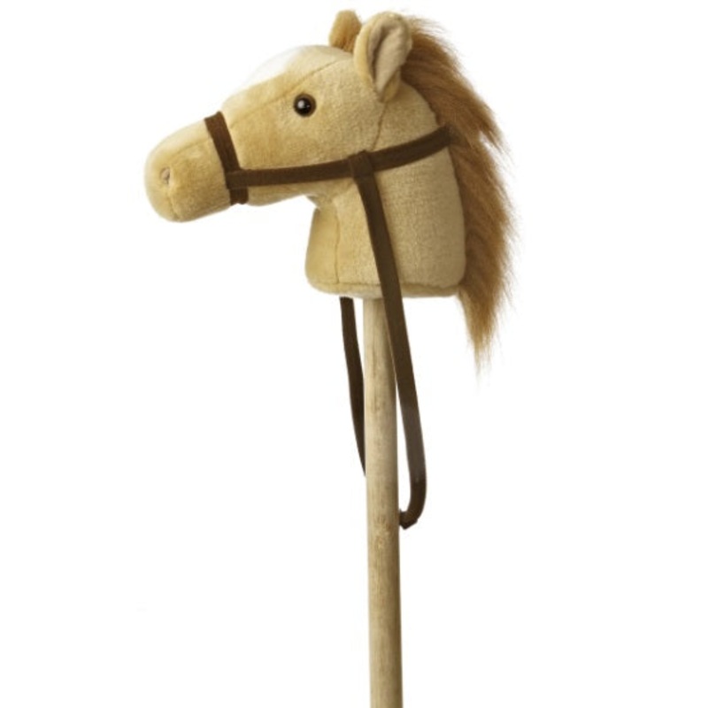37" Giddy Up Stick Pony Beige