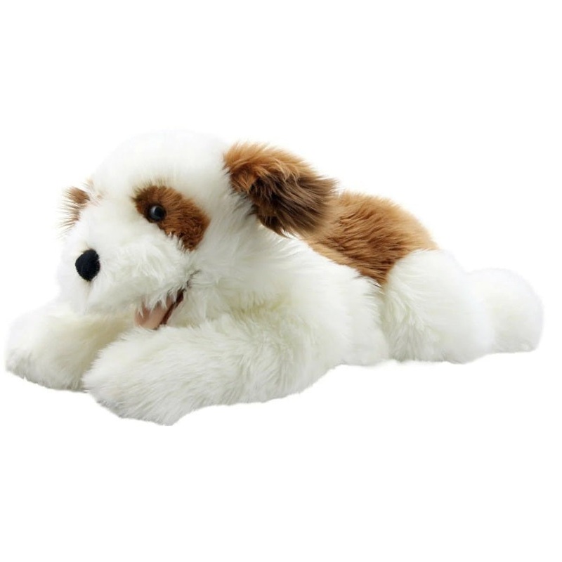 Brown & White Dog Full-Bodied Puppet