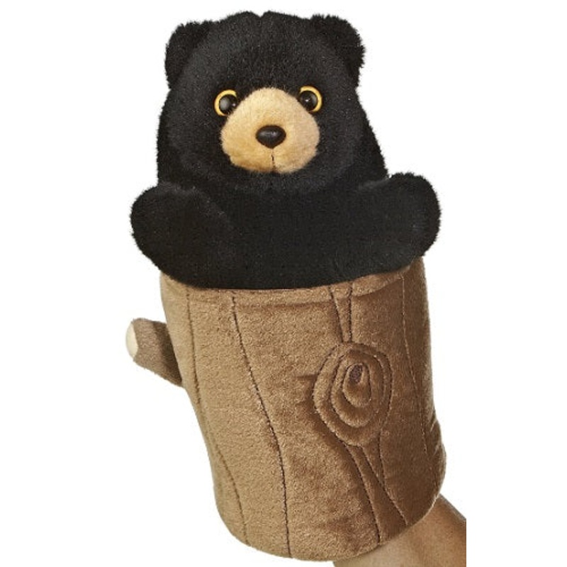 Hand Puppet 10" Black Bear Pop Up Puppet
