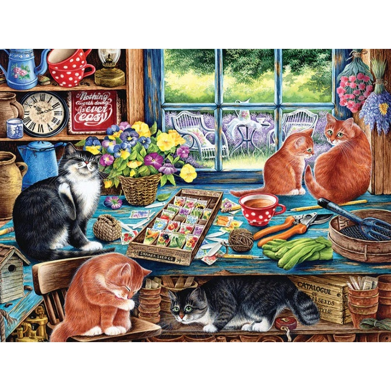 Garden Shed Cats 35pc Tray Puzzle