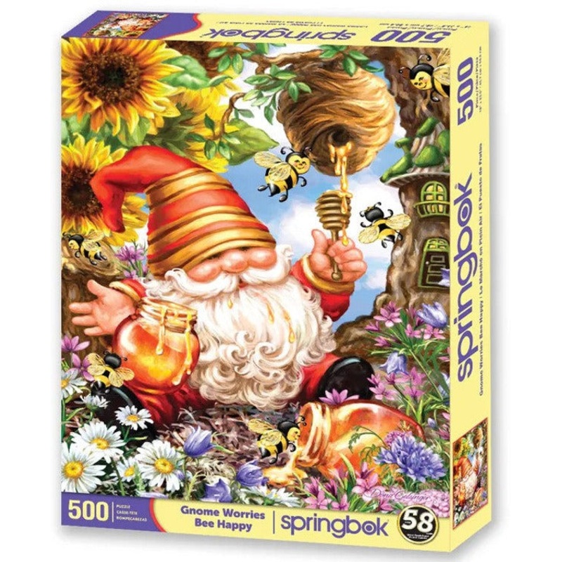 Gnome Worries Bee Happy 500pc Puzzle