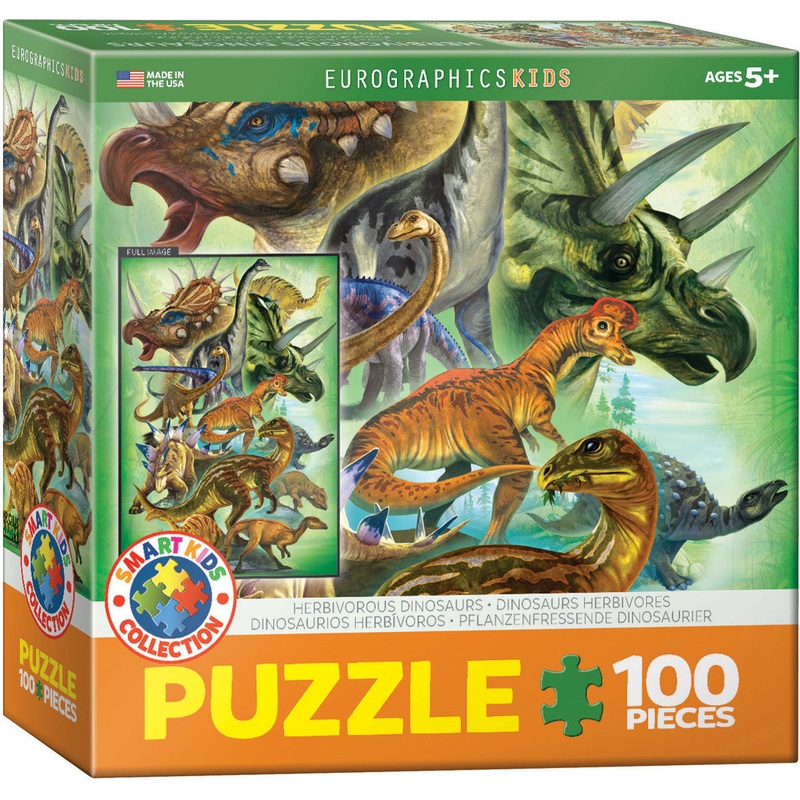 Herbivorous Dinosaurs 100pc Puzzle