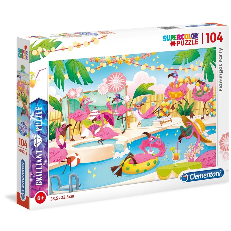 Flamingos Party 104pc Puzzle
