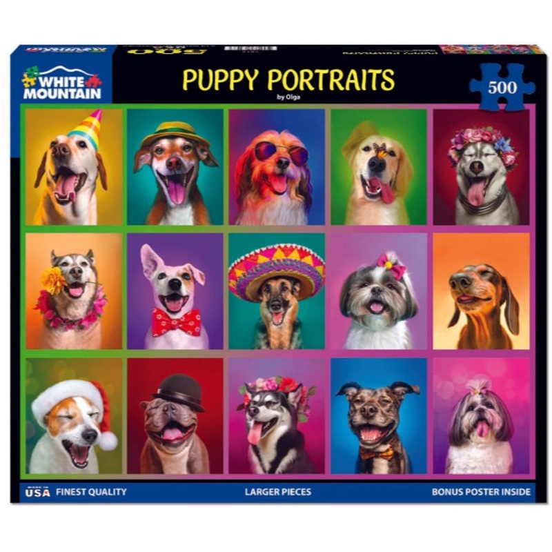 Puppy Portraits 500pc Puzzle