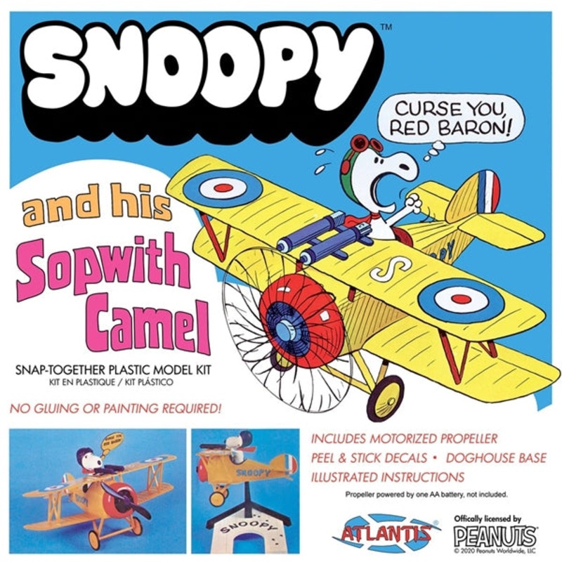 Snoopy and his Sopwith Camel Snap Model Kit with Motor