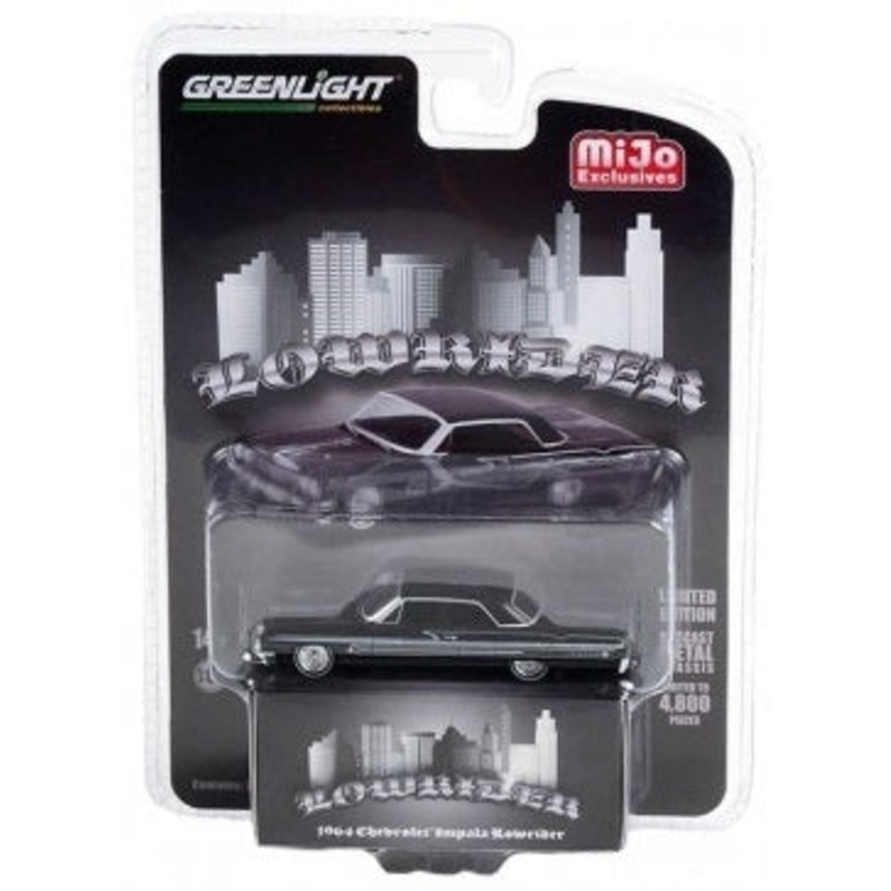 1/64 1964 Chevrolet Impala SS Black Low Riders Black Metallic with Graphics "Mijo Exclusives" Series