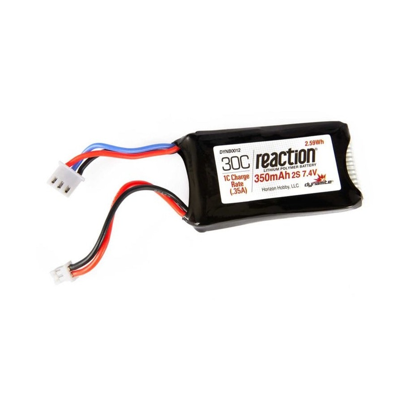 7.4V 350mAh 2S LiPo battery