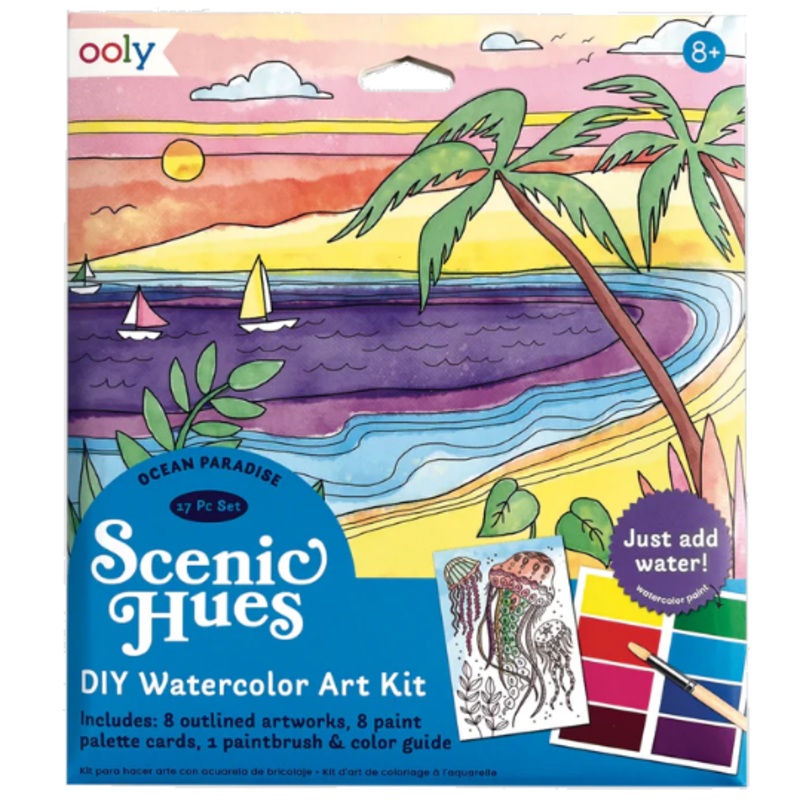 Scenic Hues DIY Watercolor Art Kit - Ocean Paradise