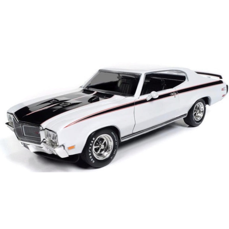 1/18 1970 Buick GSX Apollo White with Black Stripes "American Collectibles" Series