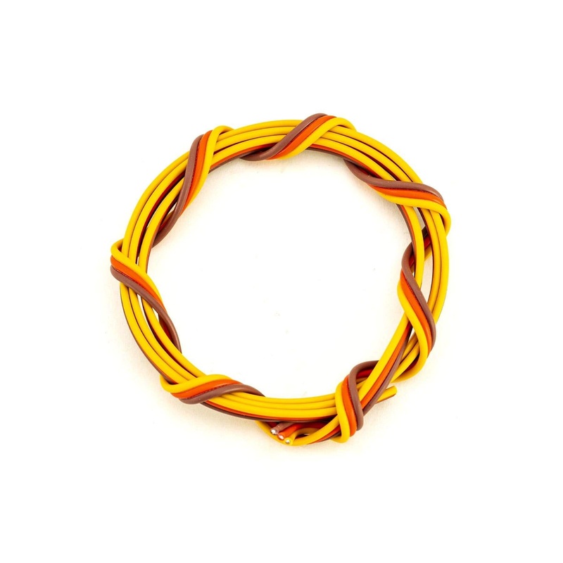 BenchCraft 20 Gauge Flat Servo Wire - Brown/Red/Orange (1 Meter)