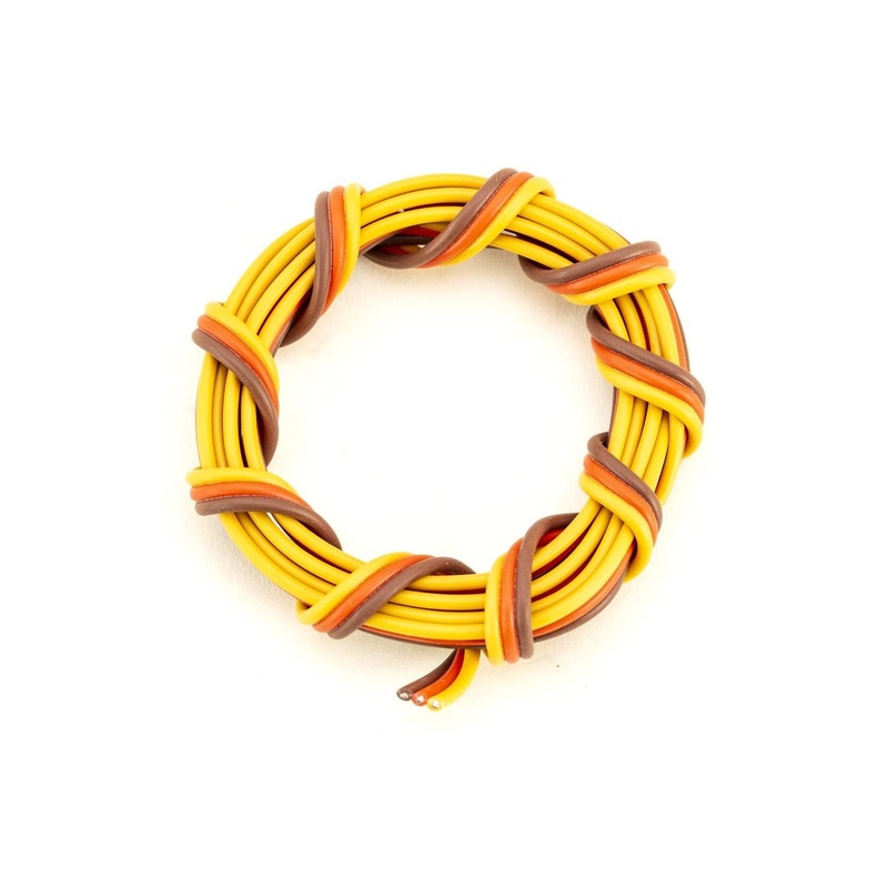 BenchCraft 22 Gauge Flat Servo Wire - Brown/Red/Orange (1 Meter)
