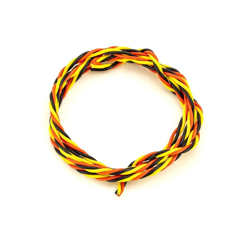 BenchCraft 22 Gauge Twisted Servo Wire - Yellow/Red/Black (1 Meter)