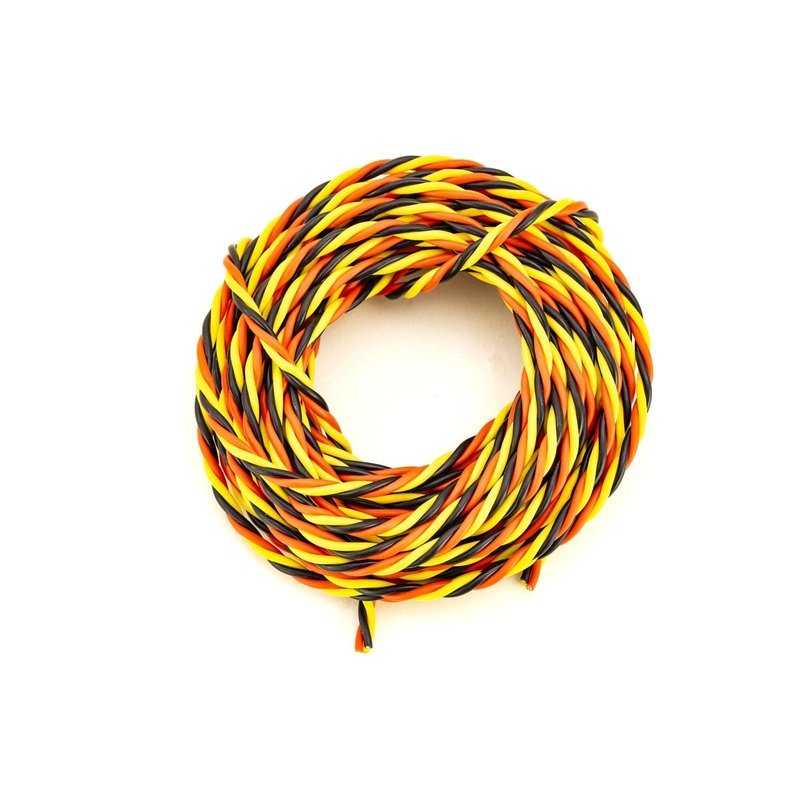 BenchCraft 22 Gauge Twisted Servo Wire - Yellow/Red/Black (5 Meters)
