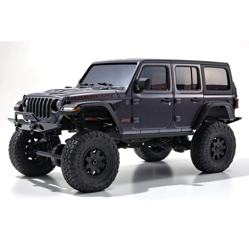Kyosho Mini-Z 4x4 Jeep Wrangler Unlimited Rubicon Granite Crystal Metallic 1/27 Scale 4WD Truck - RTR