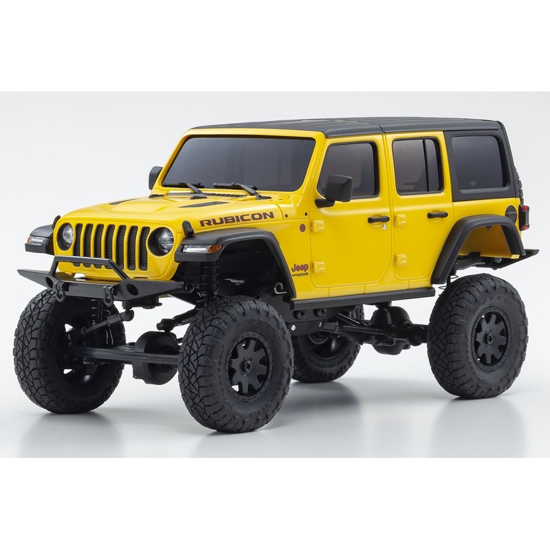 Kyosho Mini-Z 4x4 Jeep Wrangler Unlimited Rubicon Yellow 1/27 Scale 4WD Truck - RTR