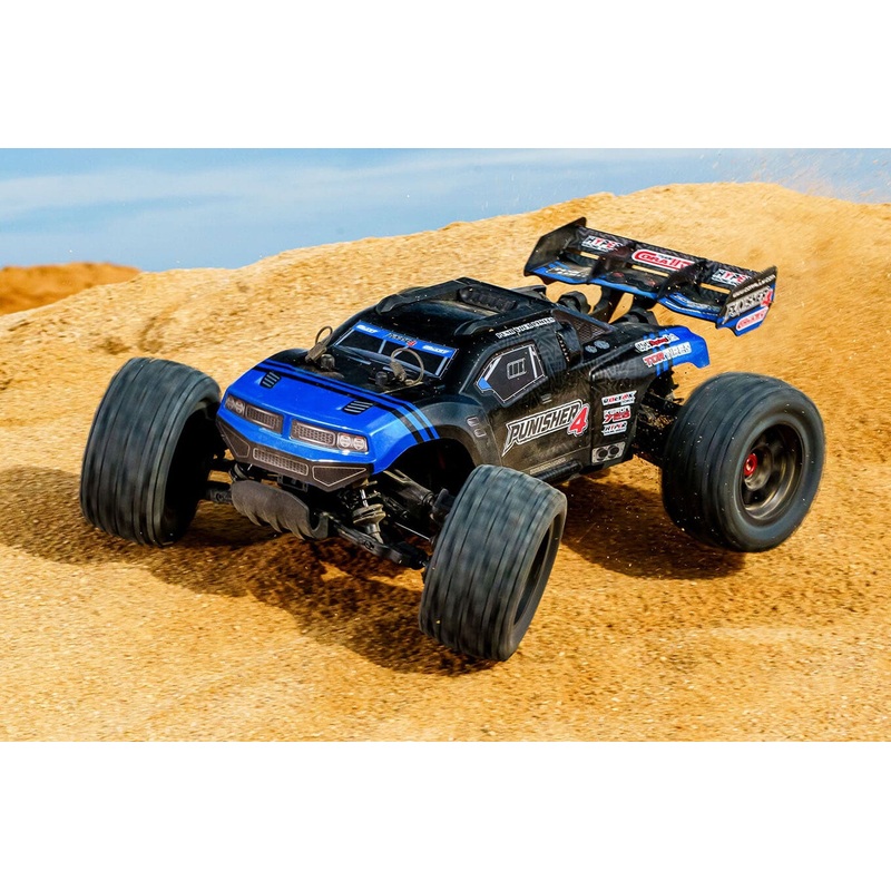 Team Corally Punisher4 4S Blue 1/8 Scale 4WD Monster Truck - RTR