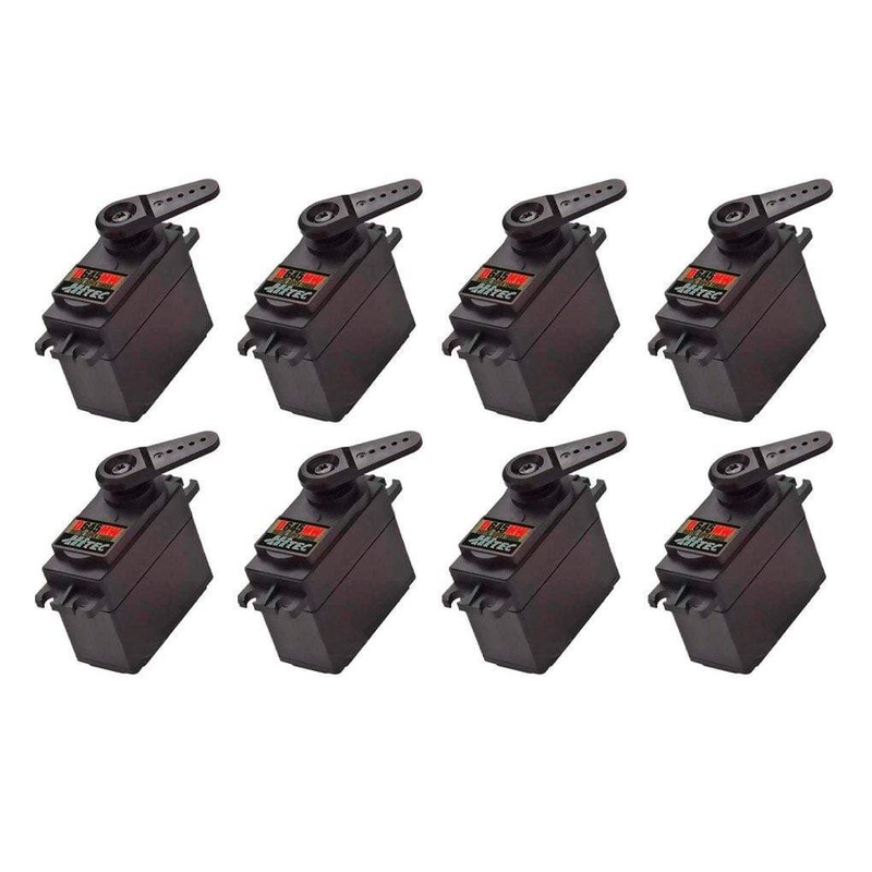 Hitec D-645MW High Voltage High Torque Digital Metal Gear Servo Airplane Multi-Pack (8 Servos)