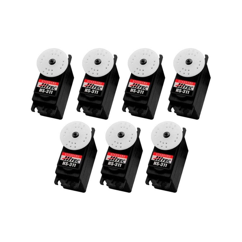 Hitec HS-311 Plastic Gear Standard Servo Airplane Multi-Pack (7 Servos)