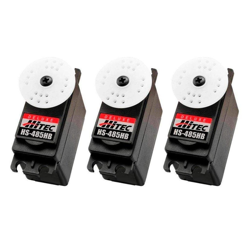 Hitec HS-485HB Deluxe Ball Bearing Karbonite Gear Standard Servo Airplane Multi-Pack (3 Servos)