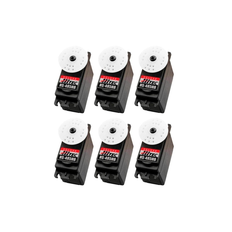 Hitec HS-485HB Deluxe Ball Bearing Karbonite Gear Standard Servo Airplane Multi-Pack (6 Servos)