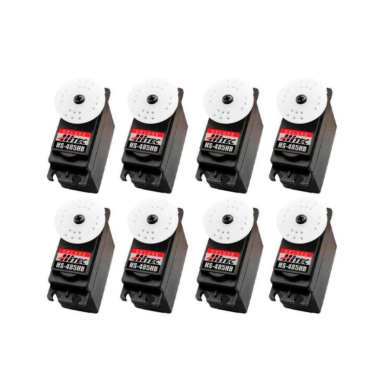 Hitec HS-485HB Deluxe Ball Bearing Karbonite Gear Standard Servo Airplane Multi-Pack (8 Servos)