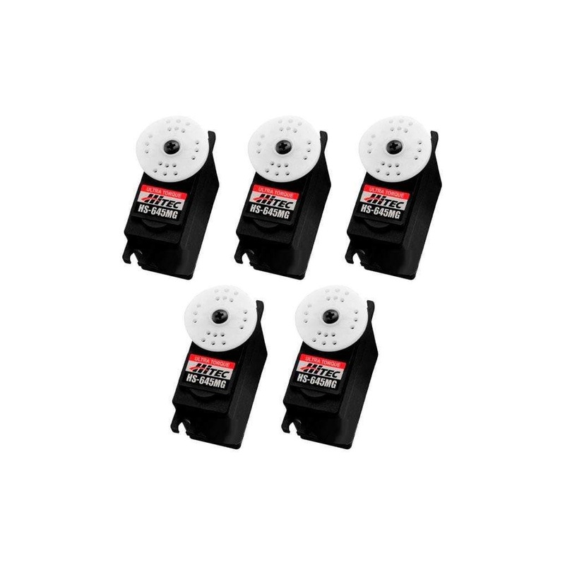 Hitec HS-645MG Ultra Torque Ball Bearing Metal Gear Servo Airplane Multi-Pack (5 Servos)