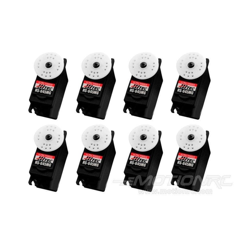 Hitec HS-645MG Ultra Torque Ball Bearing Metal Gear Servo Airplane Multi-Pack (8 Servos)