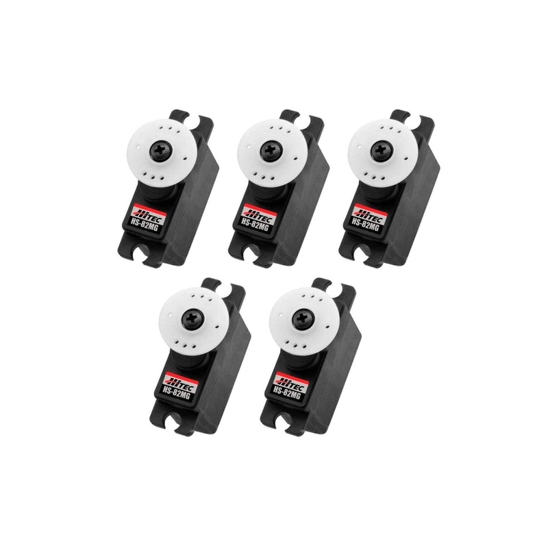Hitec HS-82MG Metal Gear Micro Servo Airplane Multi-Pack (5 Servos)