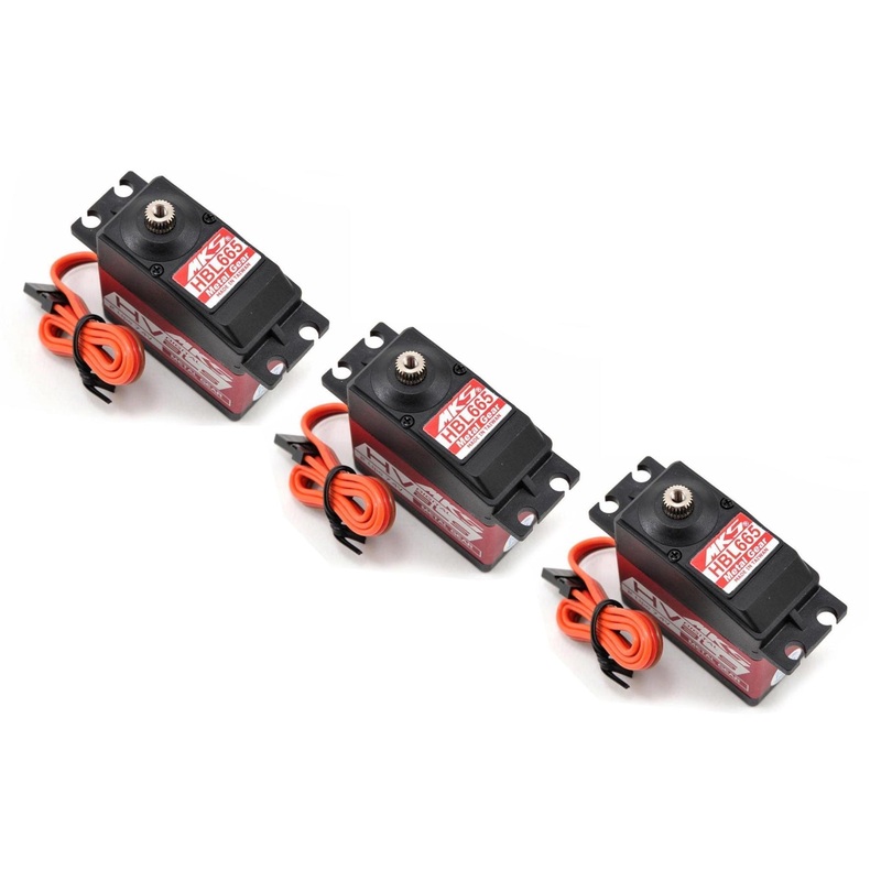 MKS HBL665 Brushless Titanium Gear High Torque Digital Servo Multi-Pack (3 Servos)
