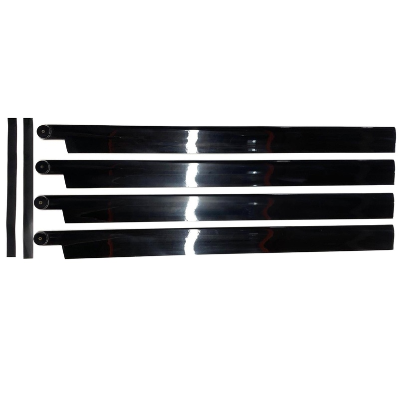 Roban 700/800 Size 4B Main Blade Set - Black