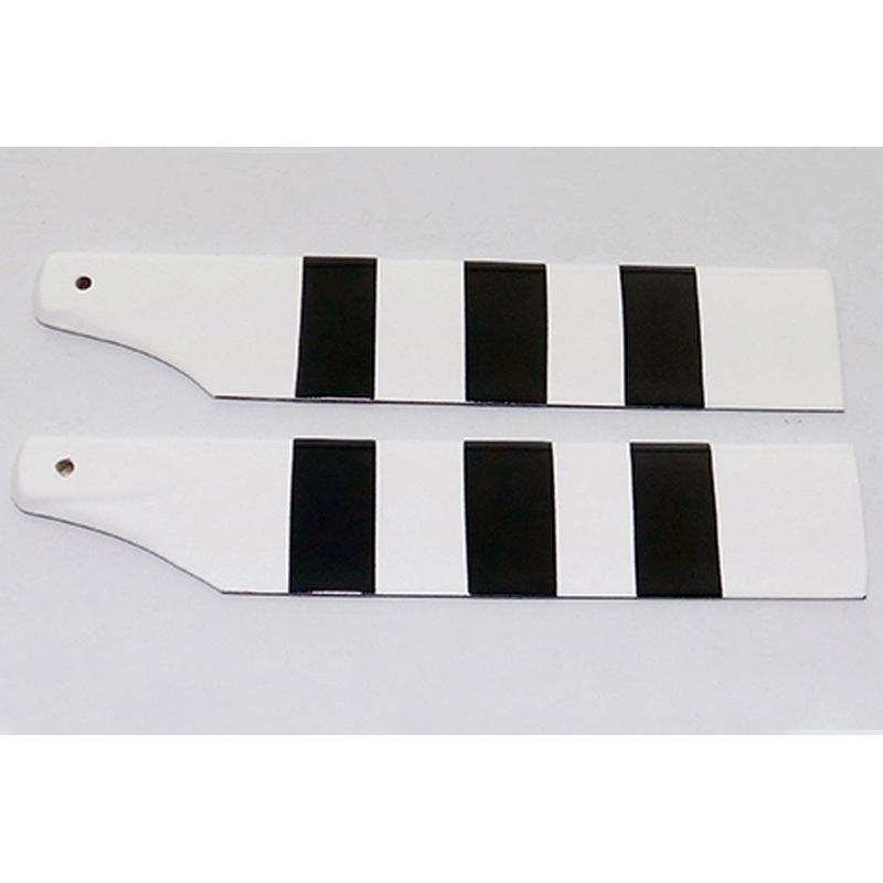 Tail Blade Set, 2B Black/White For 700/800 Size BE407 and BE412 Roban Helicopters