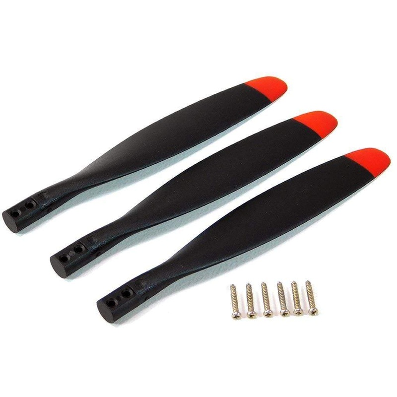 FlightLine 12x7 3-Blade Electric Propeller (Reverse) - Red Tip