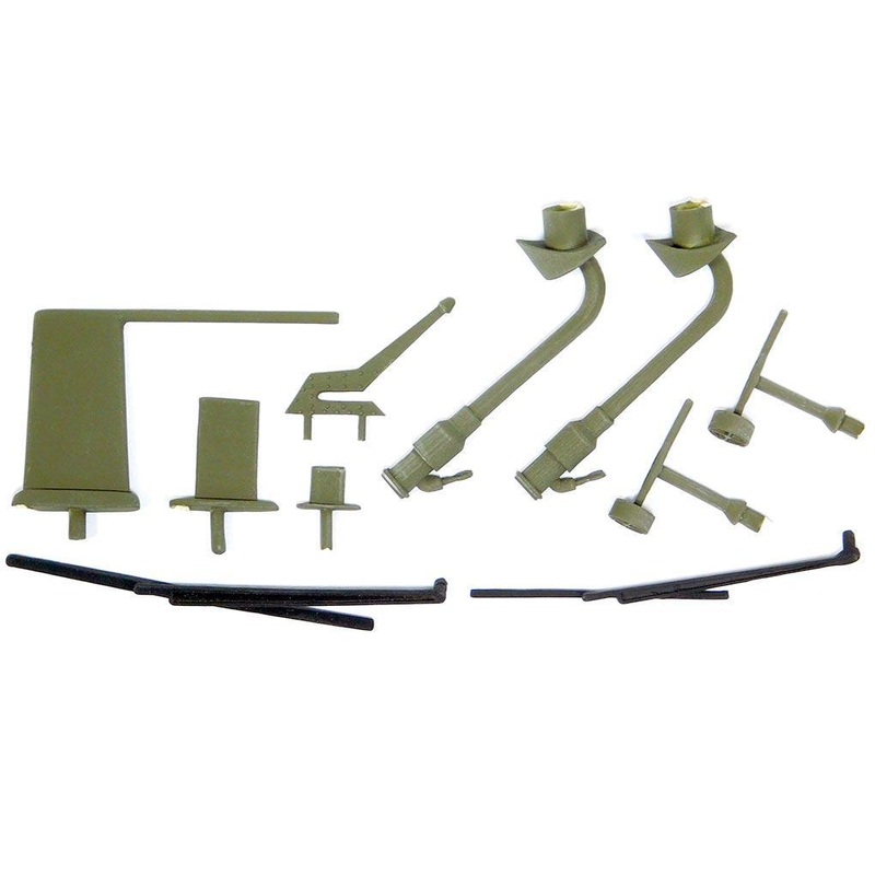 Roban 700 Size AH-64 Green Apache Scale Parts Set