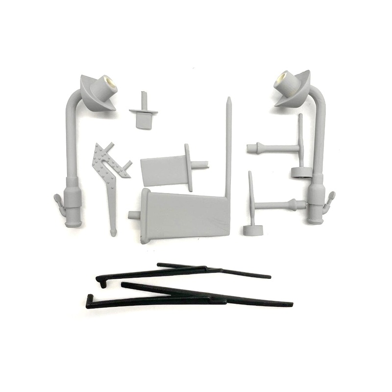 Roban 700 Size Grey AH-64 Apache Scale Parts Set