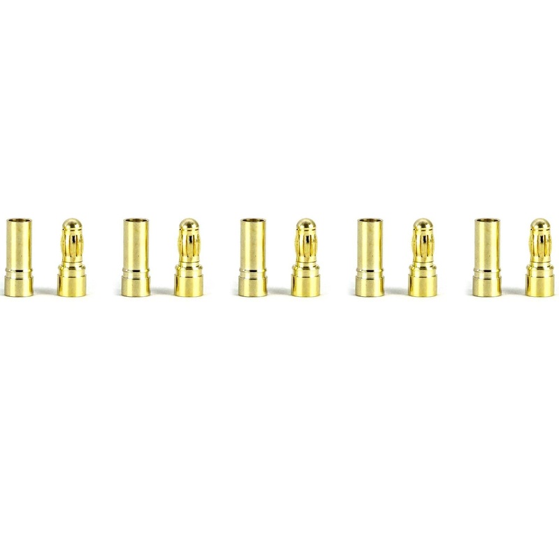 BenchCraft 3.5mm Gold Bullet ESC and Motor Connectors (5 Pairs)