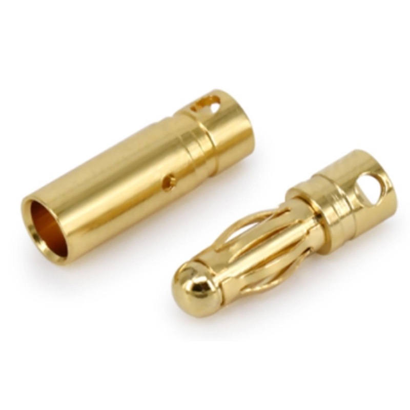 BenchCraft 4mm Gold Bullet ESC and Motor Connectors (Pair)